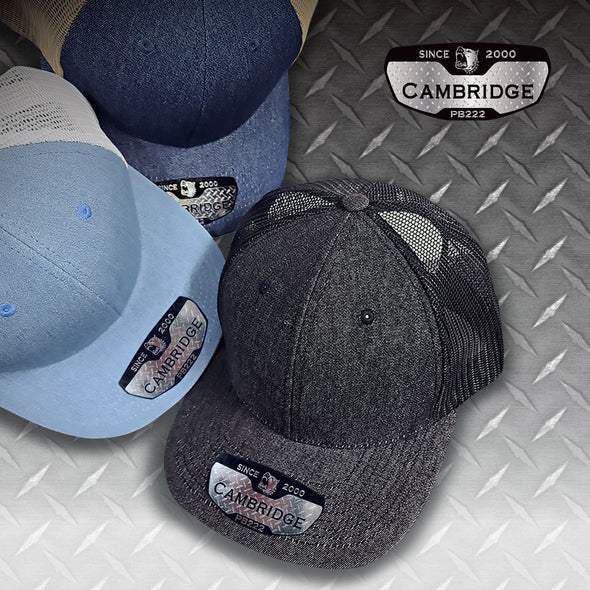 PB222 PIT BULL CAMBRIDGE DENIM MESH BACK TRUCKER HATS CAPS